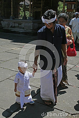 Balinese family Editorial Stock Photo