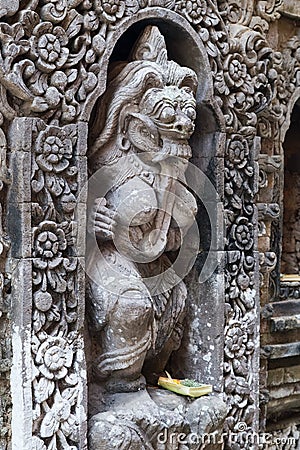 Balinese Hindu statues in Ubud Palace, Gianyar, Bali Stock Photo