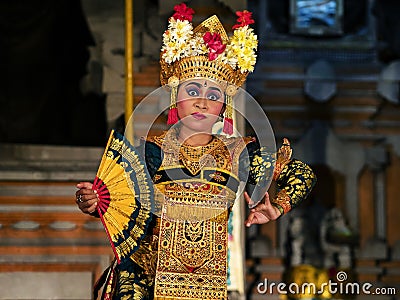 Balinese Legong Dance Performance in Bali, Indonesia Editorial Stock Photo