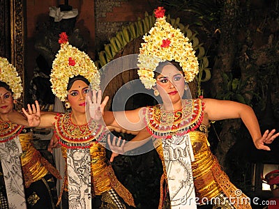 Balinese Legong Dancers Editorial Stock Photo