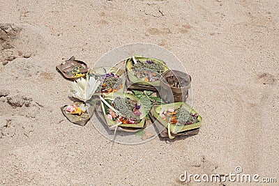 Balinese offering Stock Photo