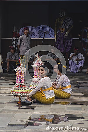Balinese Performers and Musicians inside Garuda Wisnu Kencana Cultural Park Editorial Stock Photo