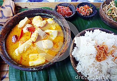 Balinese seafood curry ethnic food Stock Photo