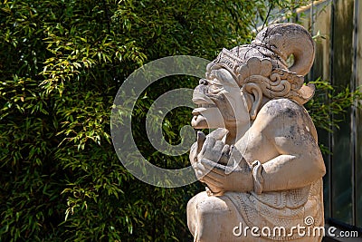 Balinese stone sculpture, traditional balinese statue. Asia and Indonesia culture Stock Photo