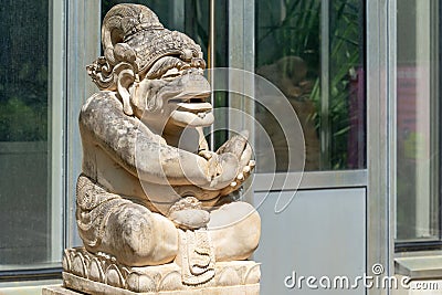 Balinese stone sculpture, traditional balinese statue. Asia and Indonesia culture Stock Photo