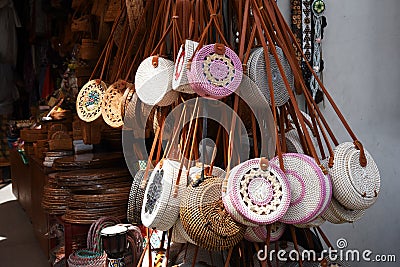 Balinese style handmade purse Stock Photo