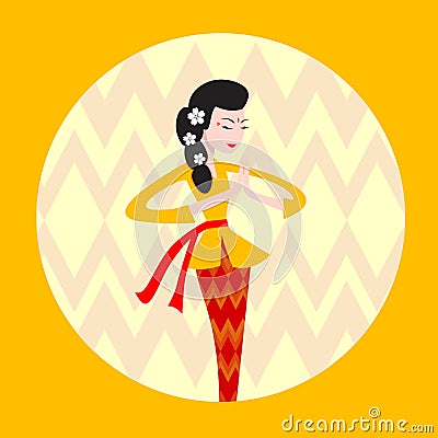 Balinese Woman Vector Illustration