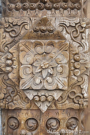 Balinese wood craft Stock Photo