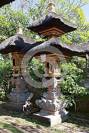 Baliness Style Temple in Bali Indonesia Stock Photo