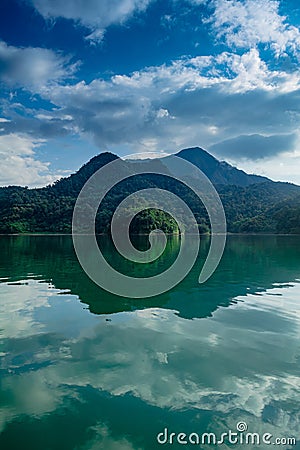 Balinsasayao Twin Lakes in Negros Oriental Stock Photo