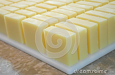 Bulk Batch Handmade Soap Bars Stock Photo