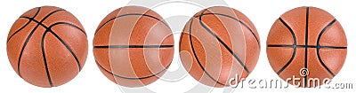 Isolated basketballs on white Stock Photo