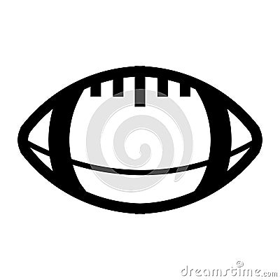 Ball American football oval icon vector American football symbol Vector Illustration