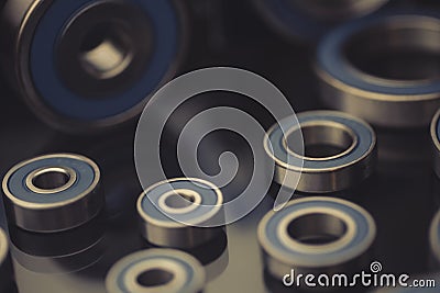 Ball bearings detail Stock Photo