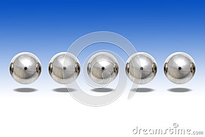 Ball Bearings Floating Stock Photo