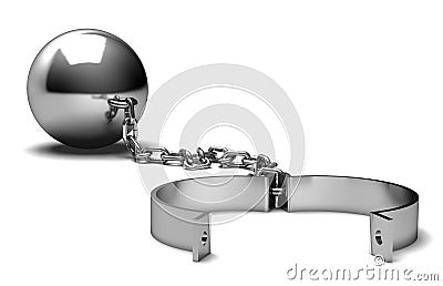 Ball and chain Stock Photo