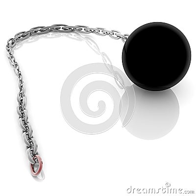 Ball and chain Stock Photo