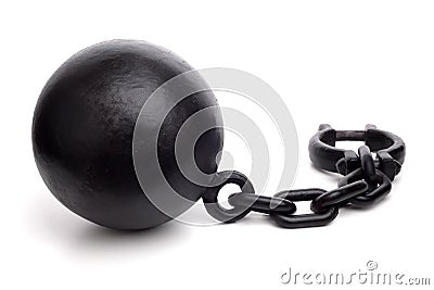 Ball and chain Stock Photo