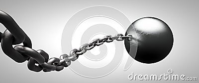 Ball and chain Stock Photo