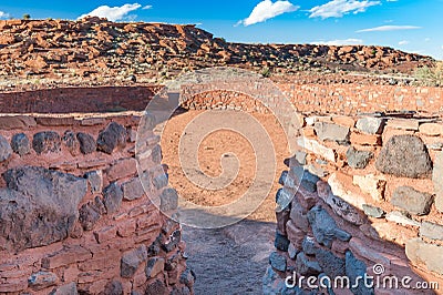 Ball court, Wupatki National Monument, AZ, US Stock Photo