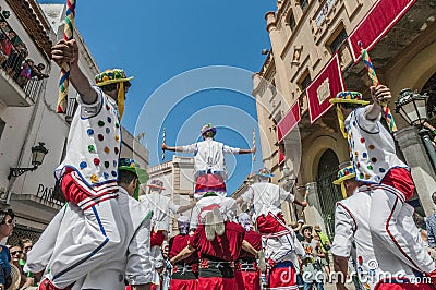 Ball de Moixiganga at Festa Major in Sitges, Spain Editorial Stock Photo