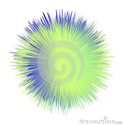 Ball with the effect of fur. shaggy ball. Colorful cartoon fluffy pompon. Fur ball. Vector Illustration