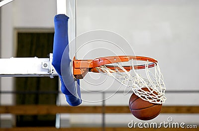 Ball in the hoop Stock Photo