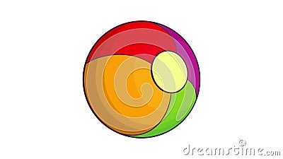 Ball zip icon animation stock video. Video of shape - 222289321