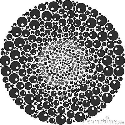 Ball Icon Exploding Spheric Globula Collage Vector Illustration