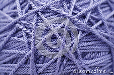 Ball of lilac yarn. Stock Photo