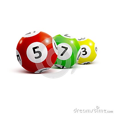 Ball lottery numbers 3d Vector Illustration