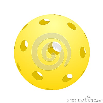 Ball of pickleball Vector Illustration