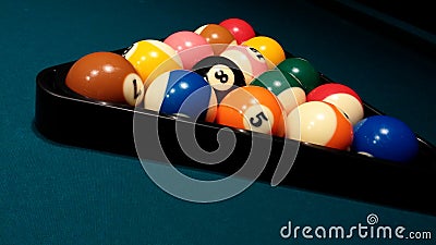 8 ball pool - triangle Stock Photo