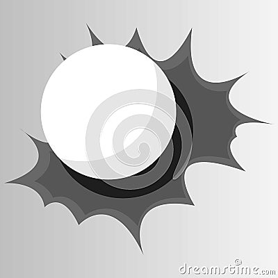 Ball Ripping Paper Vector Illustration