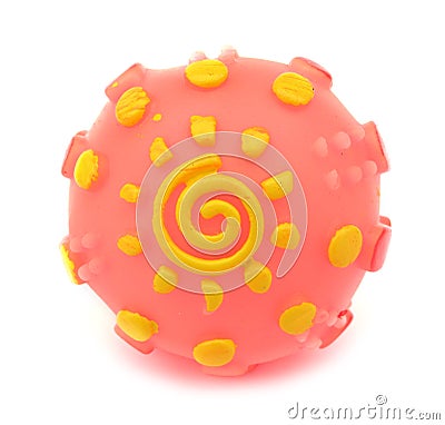 Ball rubber funny with spiral patern Stock Photo