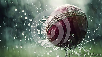 The ball seemingly frozen in time as the players hand makes contact with it during their jump Stock Photo