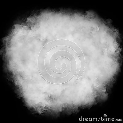 Ball Of Smoke On A Black Background Canvas Stock Photo