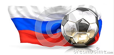 Ball soccer football russian Russia 3d Stock Photo