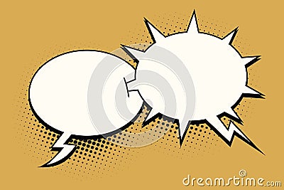 The ball and spikes comic bubble Vector Illustration