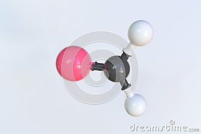 Paraformaldehyde molecule, isolated molecular model. 3D rendering Stock Photo