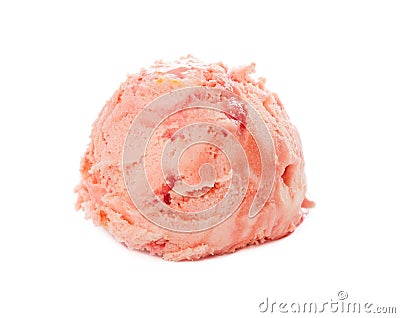 Ball of strawberry ice cream Stock Photo