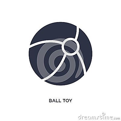 ball toy icon on white background. Simple element illustration from toys concept Vector Illustration