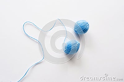 Ball of yarn on white background Stock Photo