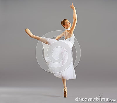 Ballerina in ballet pose classical dance Stock Photo