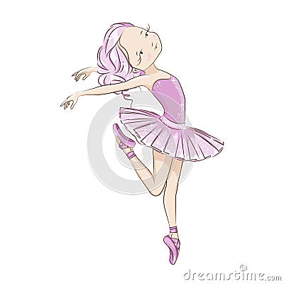 Ballerina. Vector Illustration