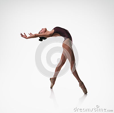 Ballerina. Bend back Stock Photo