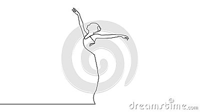 Ballerina Dancing a Dying Swan. Animated Sketch Drawing Concept Ballet Line  Stock Video - Video of ballerina, design: 184250661