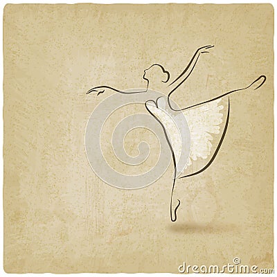 Ballerina dancing studio symbol Vector Illustration