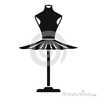 Ballerina dress icon simple vector. Princess ballet dress Vector Illustration