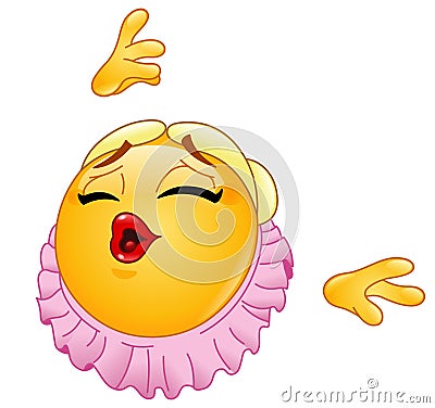 Ballerina emoticon Vector Illustration